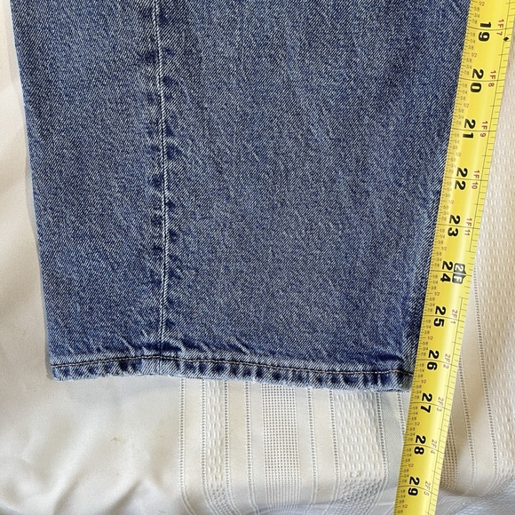 NWT American Eagle Jeans Womens 16 Tinted Medium Wash Barrel Baggy Stretch Denim - Picture 9 of 12